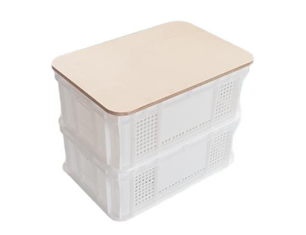 밀크 박스 테이블 [화이트 2단]